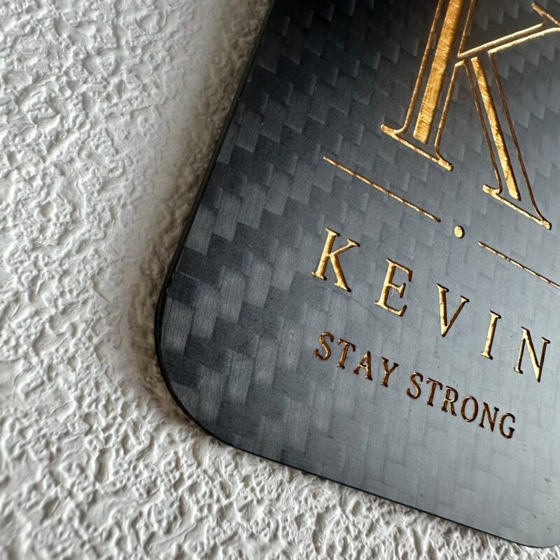 Personalized Carbon Fiber Shield Luggage Tag