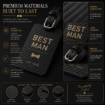 Best Man Luggage Tag, Personalized Groomsman Gift, Carbon Fiber Wedding Gift, Custom Best Man Travel Tag, Groomsmen Proposal Gift