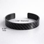 Mens Carbon Fiber Bracelet, Real Carbon Fiber Cuff Bracelet, Minimalist Mens Jewelry, Lightweight Bracelet for Men, Gift for Him