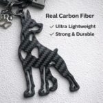 Personalized Doberman Gift for Men, Carbon Fiber Keychain, Father's Day Gift, Dog Dad Gift, Tactical EDC Backpack Charm for Him