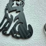 Siberian Husky Keychain Carbon Fiber Dog Dad Gift Husky Lover Gift for Him Personalized Minimalist Pet Memorial Gift EDC