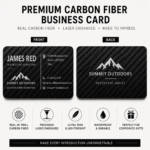 Luxury Carbon Fiber Business Card, Personalized Laser Engraved Business Card, Executive Name Card, Custom Corporate Gift, Networking Card
