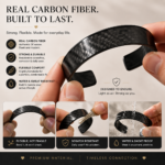 Matching Carbon Fiber Bracelet Set for Couples, Anniversary Gift for Him and Her, Personalized Couple Bracelets, Wedding Gift