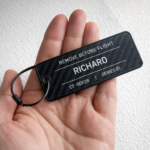 Remove Before Flight Carbon Fiber Name Tag Personalized Gift for Him Aviation Keychain Custom Pilot Minimalist EDC Tech Gift