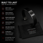 Carbon Fiber Bracelet for Men, Lightweight Cuff, S,M,L, Birthday Gift for Husband, Tech Lover Gift