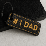 Dad Gift Carbon Fiber EDC Keychain, Minimalist Key Tag backpack bag charm for Father