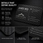 Luxury Carbon Fiber Business Card, Personalized Laser Engraved Business Card, Executive Name Card, Custom Corporate Gift, Networking Card