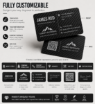 Luxury Carbon Fiber Business Card, Personalized Laser Engraved Business Card, Executive Name Card, Custom Corporate Gift, Networking Card